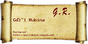 Gál Rubina névjegykártya