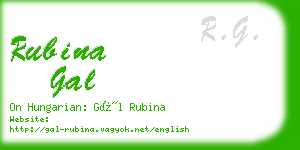 rubina gal business card